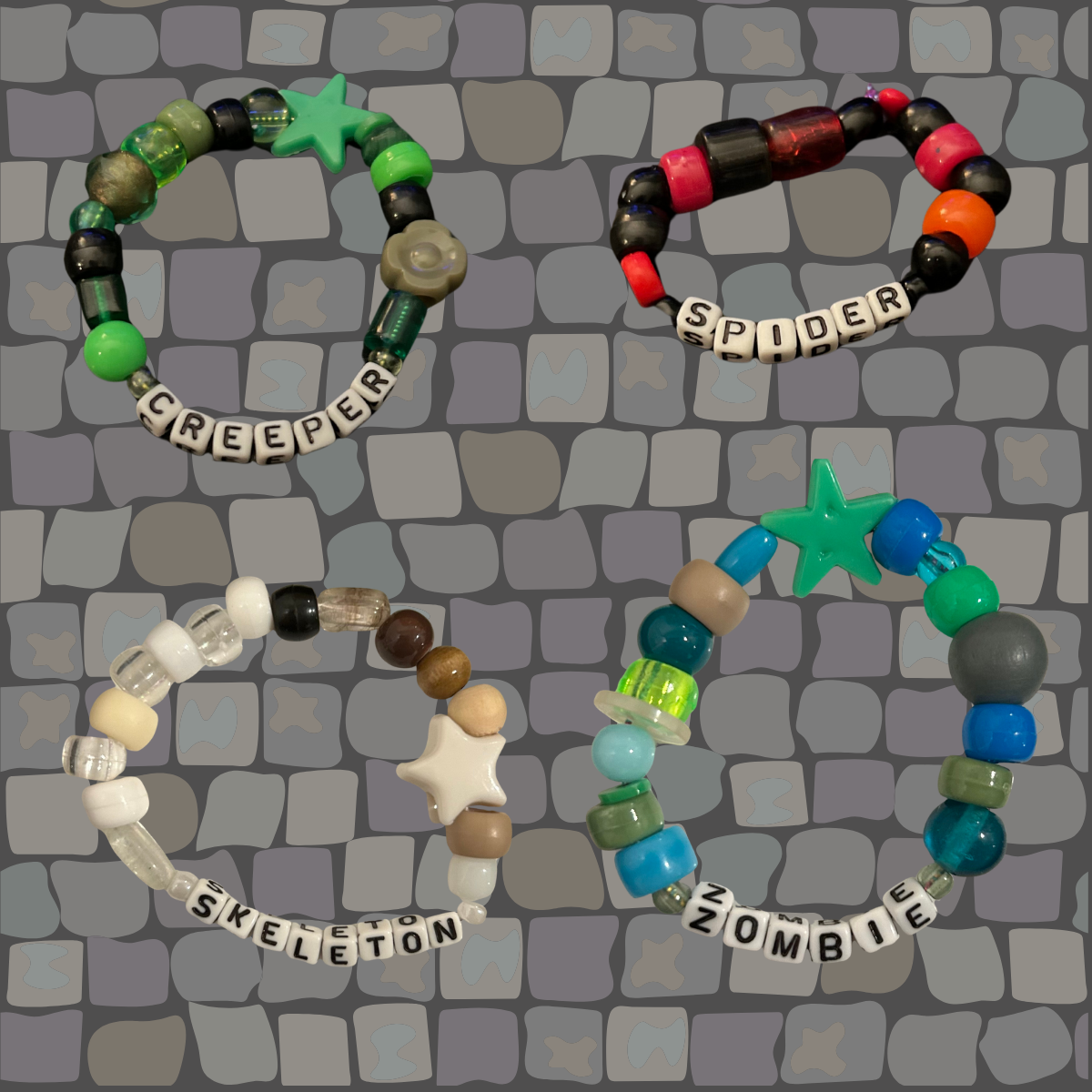 Minecraft Mobs Bracelet Set